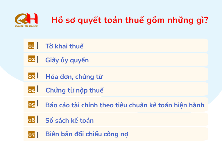Hồ sơ quyết toán thuế gồm những gì?
