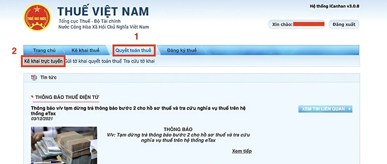 Kê khai và Quyết toán thuế online