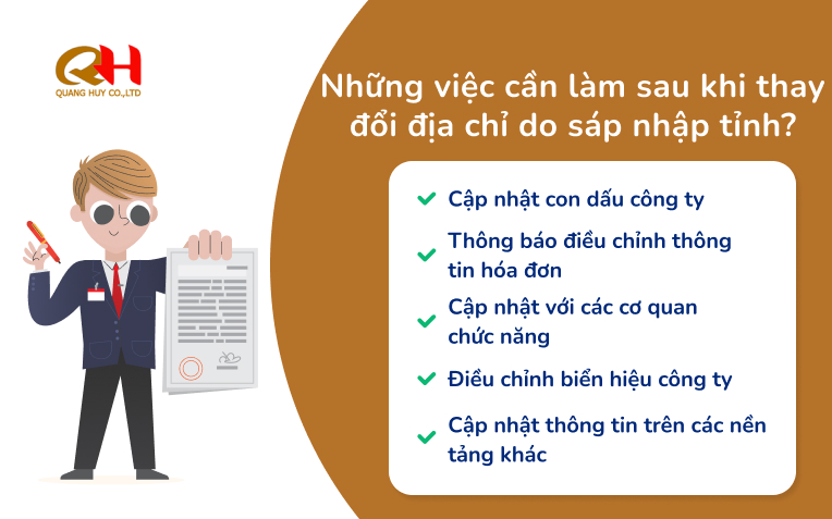 Doanh nghiệp cần làm gì sau khi thay đổi địa chỉ do sáp nhập tỉnh