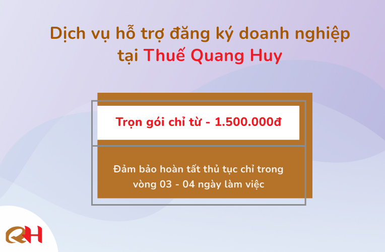 Dịch vụ hỗ trợ đăng ký doanh nghiệp tại Thuế Quang Huy