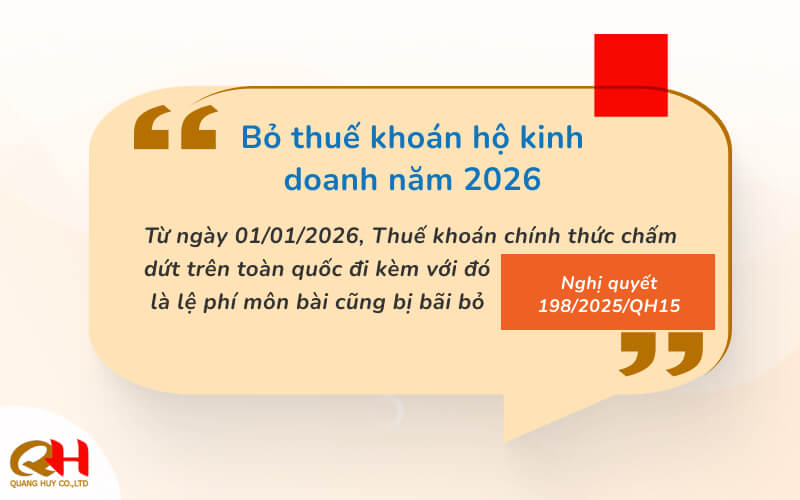 Quy định về bỏ thuế khoán hộ kinh doanh