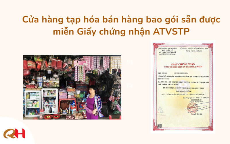 Cửa hàng tạp hóa cần giấy chứng nhận an toàn thực phẩm không